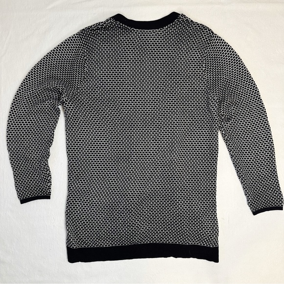 Croft & Barrow Black White Geometric Print Open Flowy Longline Cardigan, size XL - Picture 14 of 16